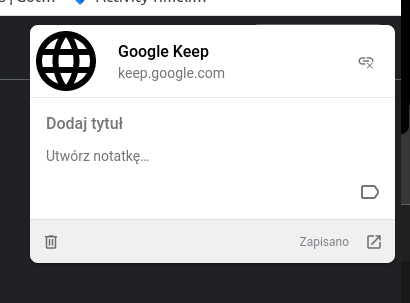 Rozszerzenie Google Keep umożliwia rozbienie notatek prosto z okna przeglądarki